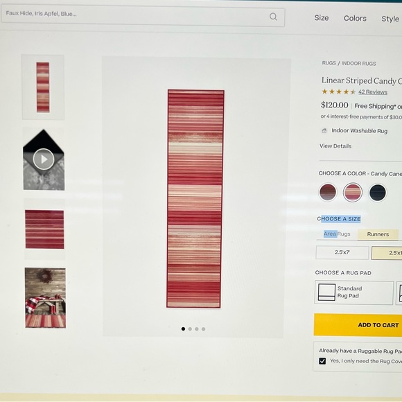 Ruggable Accents Ruggable Runner 25x Cover Only Never Used Poshmark